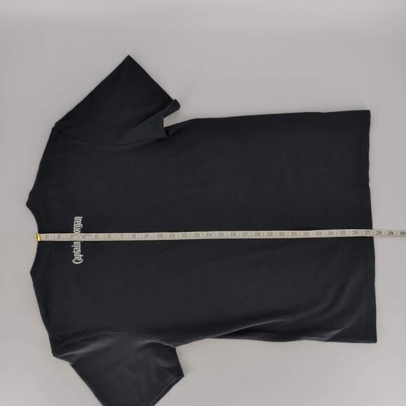 Tangerine Unisex Black with White Captain Morgan Logo Cotton T-Shirt - Size M - Picture 7 of 7